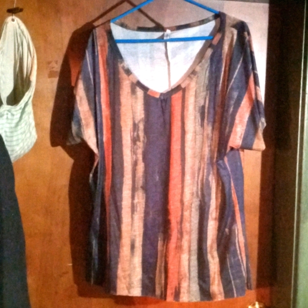 Casual women's v-neck blouse 2x